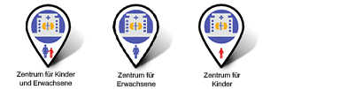 Legende für den Zentrumsfinder Legende für den Zentrumsfinder