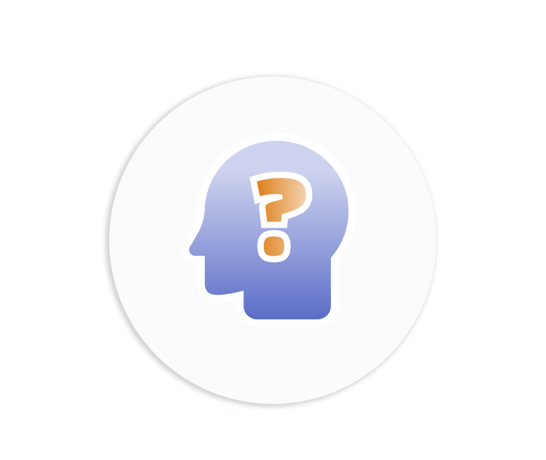 Nierendiät Unsicherheiten ansprechen:  Schematische Darstellung eines Kopfes mit Fragezeichen.