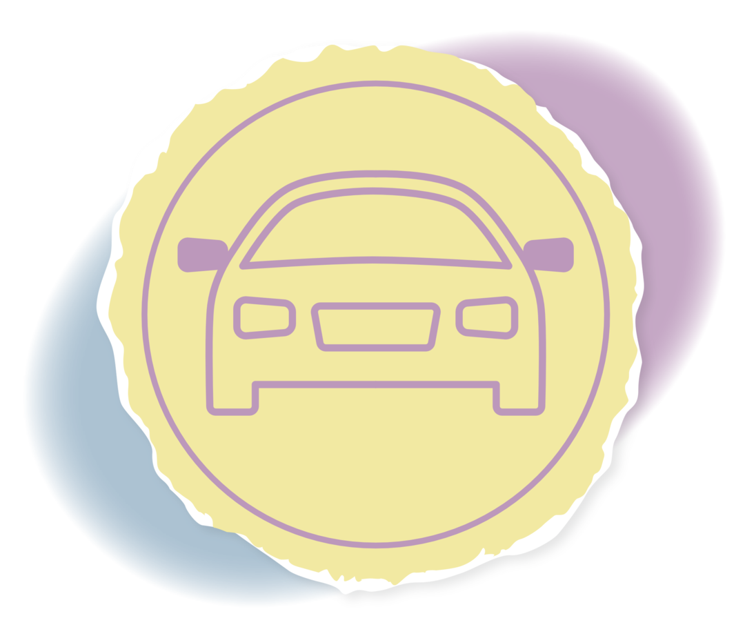 Icon: Einfluss auf Fahrtüchtigkeit Schematische Darstellung eines Autos.